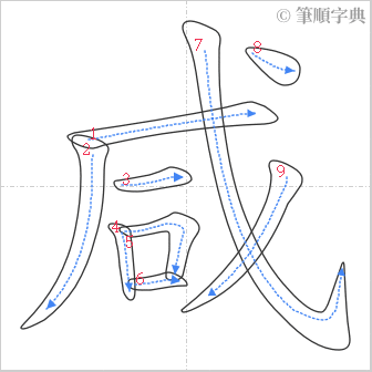 “「咸」的筆順”