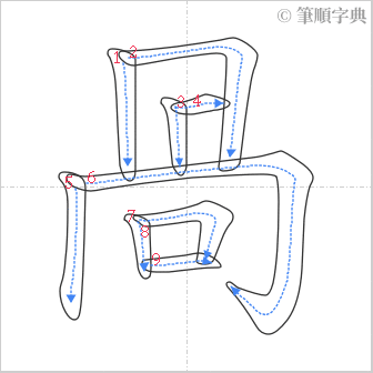 “「咼」的筆順”