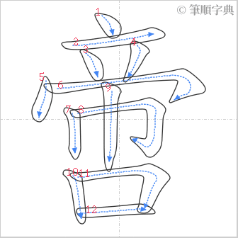 “「啻」的筆順”