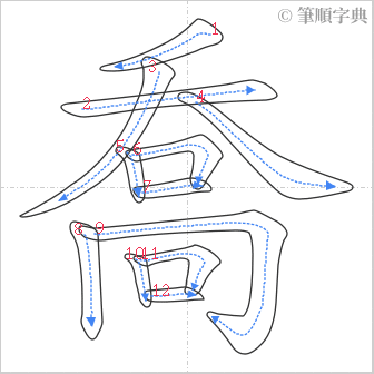 “「喬」的筆順”