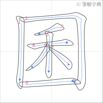 “「囷」的筆順”