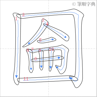 “「圇」的筆順”