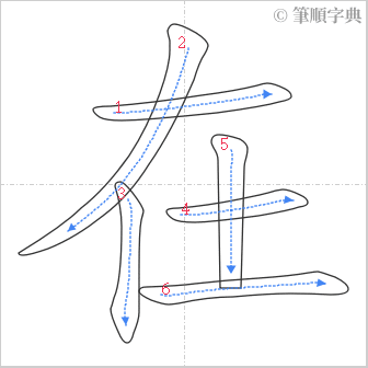 “「在」的筆順”