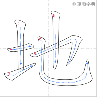 “「地」的筆順”