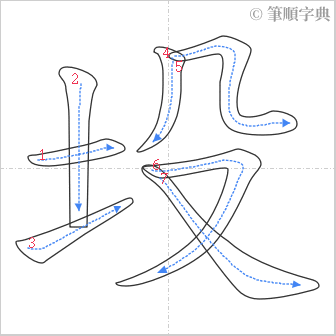 “「坄」的筆順”