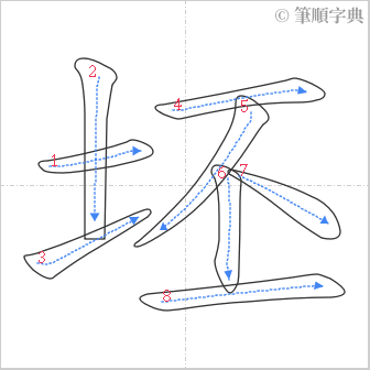 “「坯」的筆順”