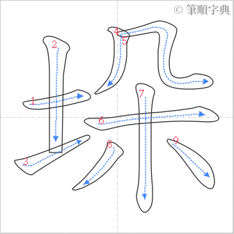 “「垛」的筆順”