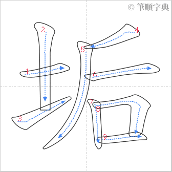 “「垢」的筆順”