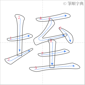 “「垤」的筆順”