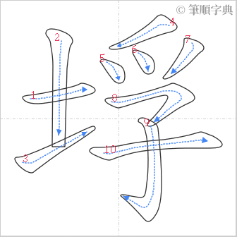 “「垺」的筆順”