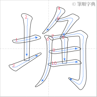 “「埆」的筆順”