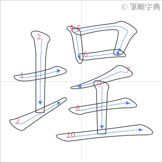 “「埕」的筆順”