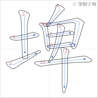 “「埤」的筆順”