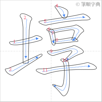 “「埻」的筆順”