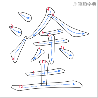 “「塗」的筆順”