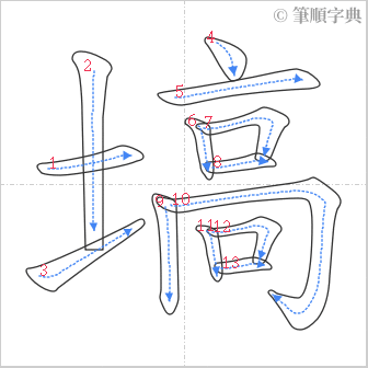 “「塙」的筆順”