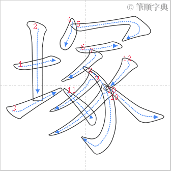 “「塚」的筆順”