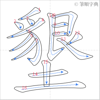 “「墾」的筆順”