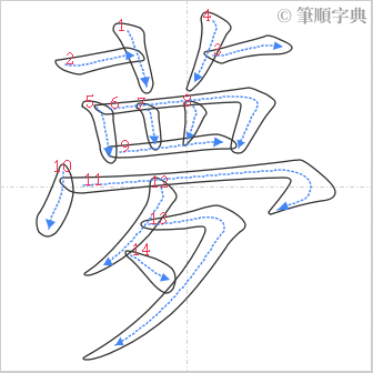 “「夢」的筆順”