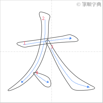 “「太」的筆順”