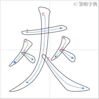 “「夾」的筆順”