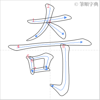 “「奇」的筆順”