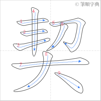 “「契」的筆順”