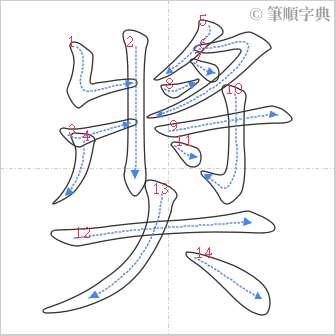 “「奬」的筆順”