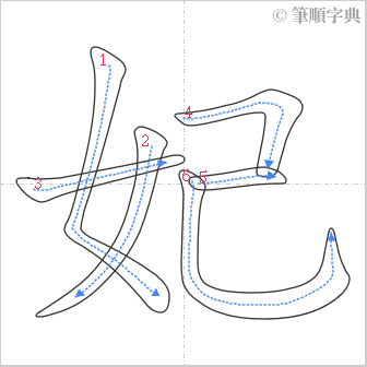 “「妃」的筆順”