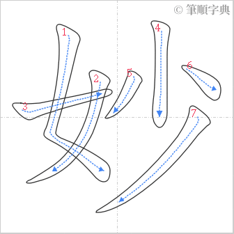 “「妙」的筆順”