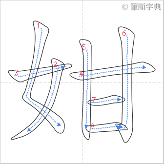 “「姏」的筆順”