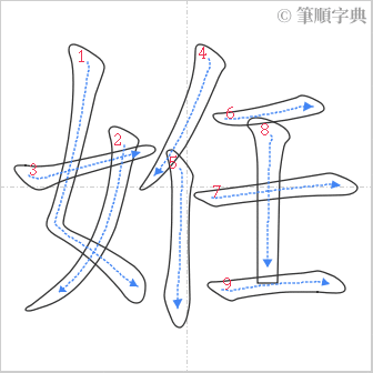 “「姙」的筆順”