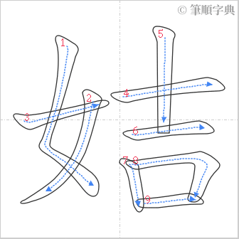 “「姞」的筆順”