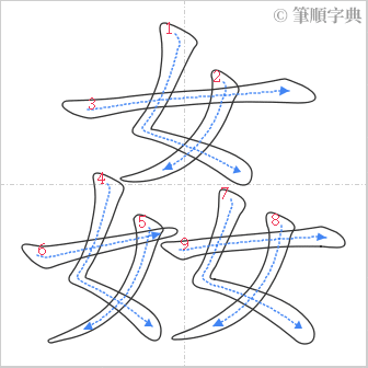 “「姦」的筆順”