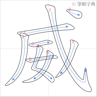 “「威」的筆順”