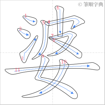 “「婆」的筆順”