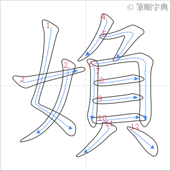 “「媍」的筆順”