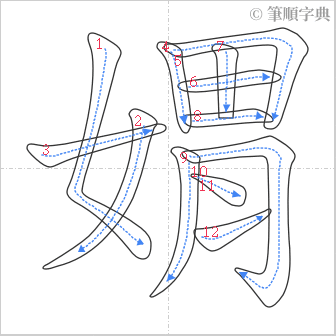 “「媦」的筆順”