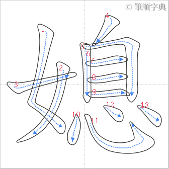 “「媳」的筆順”