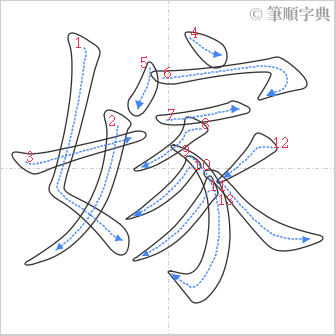 “「嫁」的筆順”