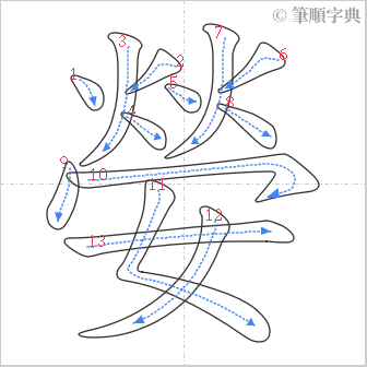 “「嫈」的筆順”