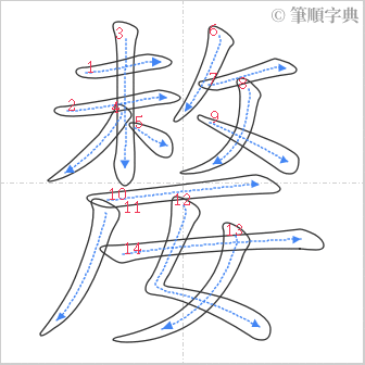 “「嫠」的筆順”