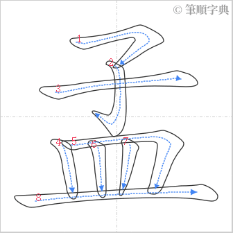 “「孟」的筆順”