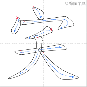 “「宎」的筆順”