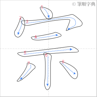 “「宗」的筆順”