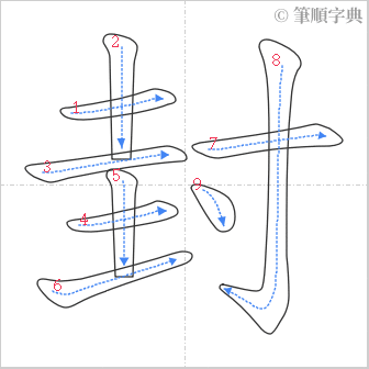 “「封」的筆順”