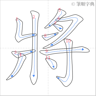 “「將」的筆順”