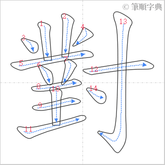 “「對」的筆順”