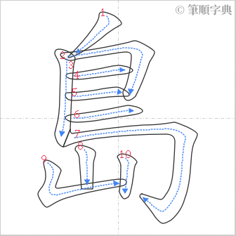 “「島」的筆順”