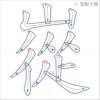 “「嵸」的筆順”